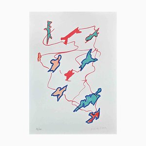 Giulio Turcato, Leaves, Original Screen Print, 1973-ZCI-1343881