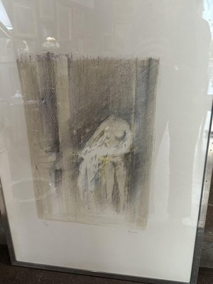 Giuseppe Ajmone, Figure, 1970s, Color Lithograph, Framed-UAI-2033676