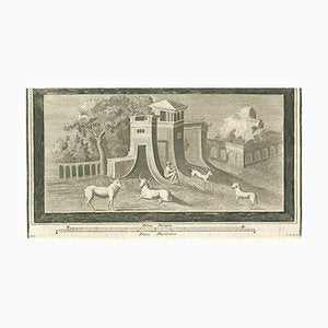 Giuseppe Aloja, Roman Fresco, Etching, 18th Century-ZCI-2029399