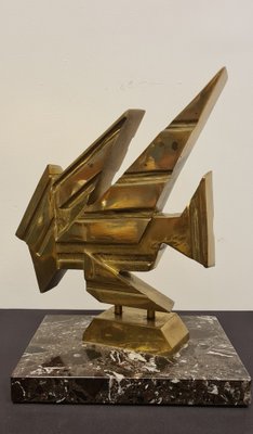 Giuseppe Banfi, Abstract Sculpture, 1988, Brass & Marble-RPW-1798886