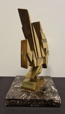 Giuseppe Banfi, Abstract Sculpture, 1988, Brass & Marble-RPW-1798886