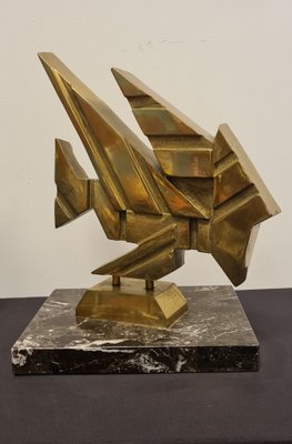 Giuseppe Banfi, Abstract Sculpture, 1988, Brass & Marble-RPW-1798886