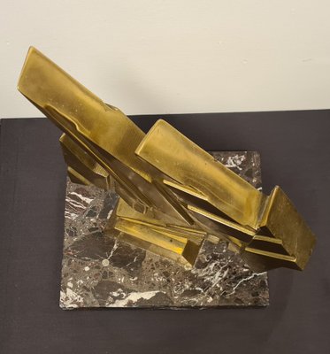 Giuseppe Banfi, Abstract Sculpture, 1988, Brass & Marble-RPW-1798886