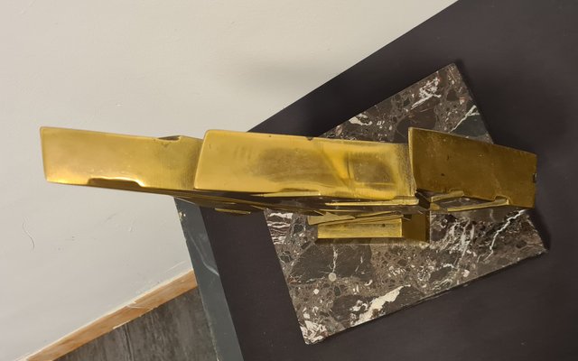 Giuseppe Banfi, Abstract Sculpture, 1988, Brass & Marble-RPW-1798886