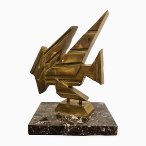 Giuseppe Banfi, Abstract Sculpture, 1988, Brass & Marble-RPW-1798886