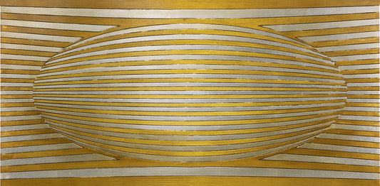 Giuseppe Caiafa, Optical Midnight: Modern Art Series, 2024, Gold & Silver Leaf & Oil on Panel