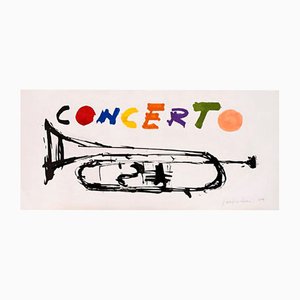 Giuseppe Chiari, Trumpet, 1989, Screen Print-PLZ-1813877