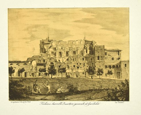 Giuseppe Ferrini, Palazzo Savorelli Headquarters Garibaldi, Lithograph-ZCI-827804