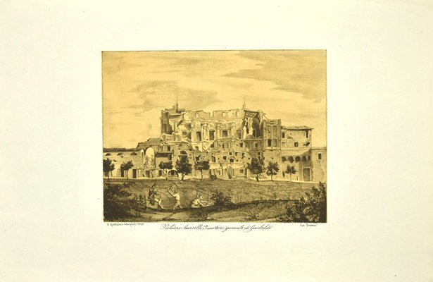 Giuseppe Ferrini, Palazzo Savorelli Headquarters Garibaldi, Lithograph-ZCI-827804