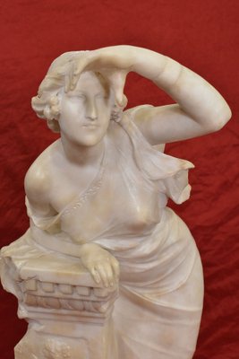 Giuseppe Gambogi, Young Girl Sculpture, 19th Century, Alabaster-YVI-1791530