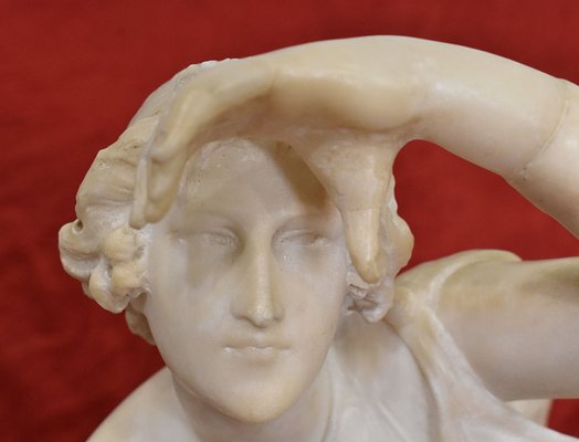 Giuseppe Gambogi, Young Girl Sculpture, 19th Century, Alabaster-YVI-1791530