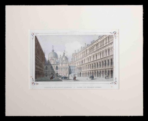 Giuseppe Kier, Doge's Palace in Venice, Lithograph, 19th Century-ZCI-1162918