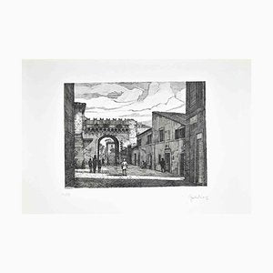 Giuseppe Malandrino, Borgo Pio, Rome, Etching, 1970-ZCI-1788687