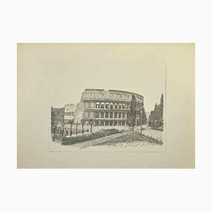 Giuseppe Malandrino, Colosseum, Etching, 1970s-ZCI-2025274