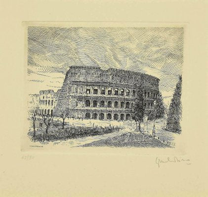 Giuseppe Malandrino - Colosseum - Original Etching - 1970s-ZCI-869619