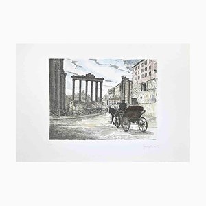 Giuseppe Malandrino, Roman Forum, Etching, 1970s-ZCI-2029426