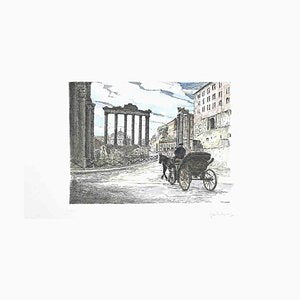 Giuseppe Malandrino, Roman Forum, Etching, 1970s-ZCI-1788694