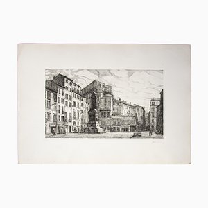 Giuseppe Malandrino, Rome Campo De 'Fiori, Etching, 1971-ZCI-874850