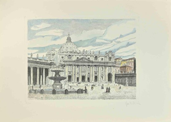 Giuseppe Malandrino, Saint Peter, Etching, 1970s-ZCI-1788593