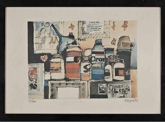 Giuseppe Megna, Still Life, Lithograph, 1979-ZCI-1788577