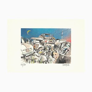 Giuseppe Megna, The Junkyard 2, Lithograph, 1972-ZCI-900811