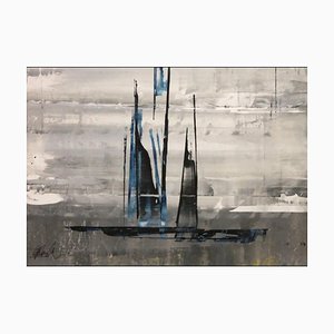 Giuseppe Panzica, Ship, Acrylic on Canvas, 2000s-NMK-2043749