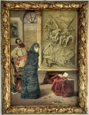 Giuseppe Puricelli Guerra, Untitled, Interior, Oil Painting, 1860-ZCI-1775828