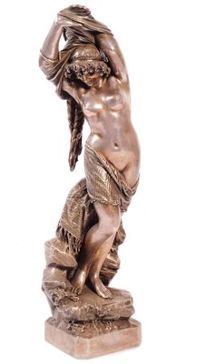 Giuseppe Salvi, Odalisque, Silver-Plated Bronze Sculpture, 1886-ZCI-1378921