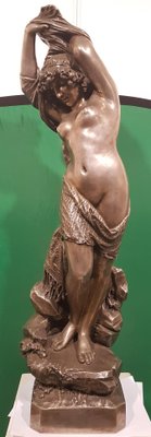 Giuseppe Salvi, Odalisque, Silver-Plated Bronze Sculpture, 1886-ZCI-1378921