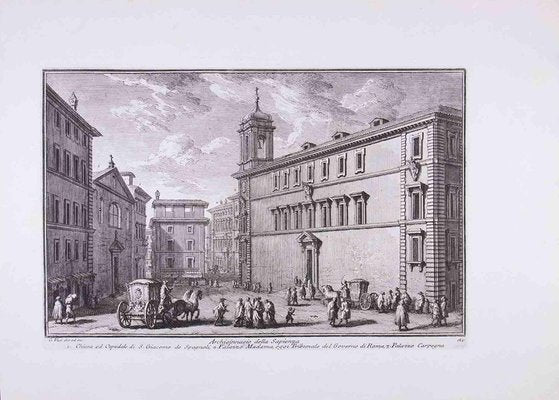 Giuseppe Vasi, Archiginnasio Della Sapienza, Etching, Late 18th-Century-ZCI-1307003