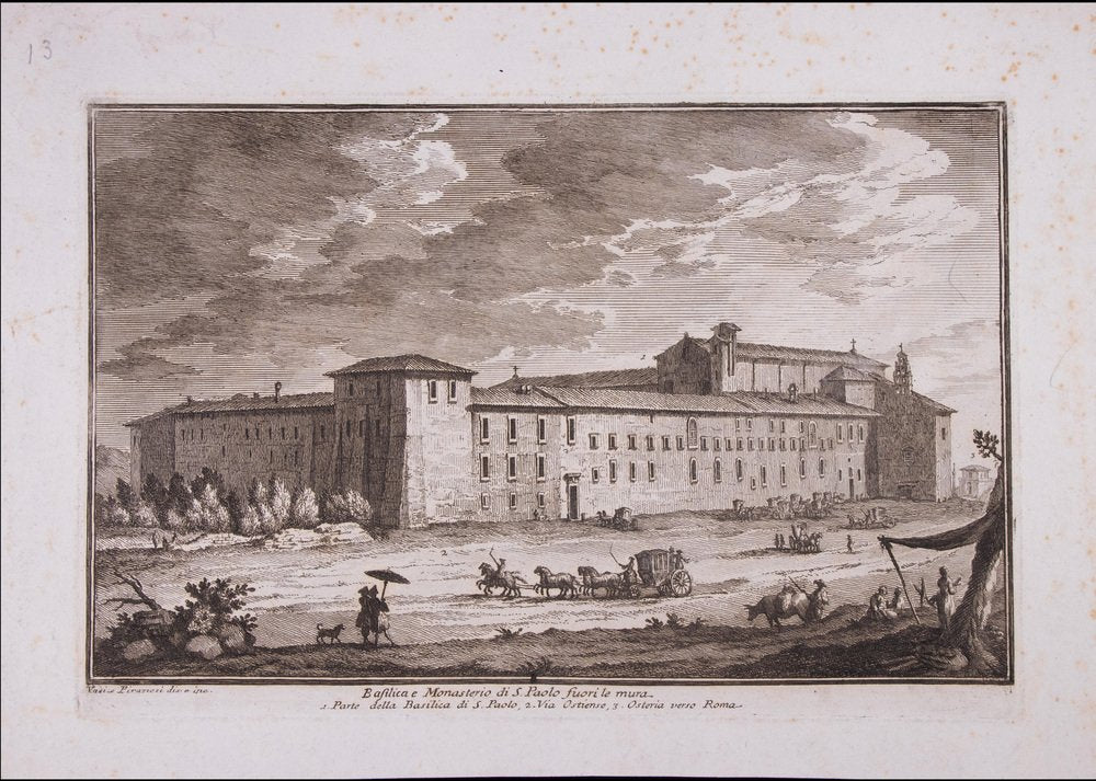 Giuseppe Vasi, Basilica e Monasterio di S.Paolo Fuori le Mura, Late 18th Century