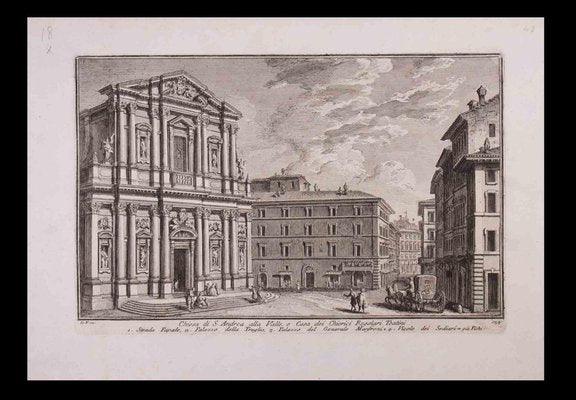 Giuseppe Vasi, Chiesa di S. Andrea alla Valle, Etching, Late 18th Century-ZCI-1310238