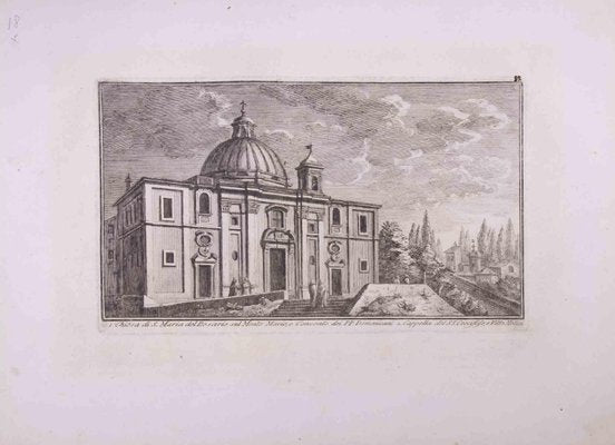 Giuseppe Vasi, Chiesa di S. Maria del Rosario, Etching, Late 18th-Century-ZCI-1312619