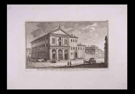 Giuseppe Vasi, Chiesa di S. Maria delle Grazie, Etching, Late 18th Century-ZCI-1310252