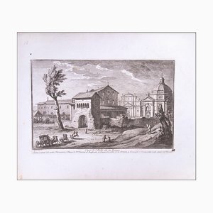 Giuseppe Vasi, Chiesa di S.Paolo alle tre Fontane, Etching, 18th Century-ZCI-1759220