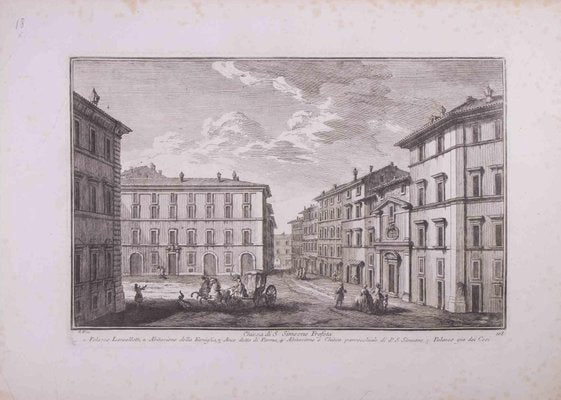 Giuseppe Vasi, Chiesa di S. Simeone Profeta, Etching, Late 18th-Century-ZCI-1312620