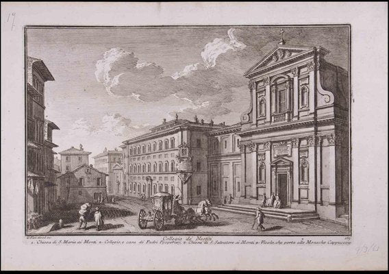 Giuseppe Vasi, Collegio De Neofiti, Etching, Late 18th-Century-ZCI-1316557