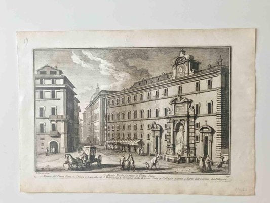 Giuseppe Vasi, Collegio Ecclesiastico a Ponte Sisto, Etching, Late 18th Century-ZCI-1405024