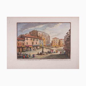 Giuseppe Vasi, Fontana e Teatro di Marcello, Etching, Late 18th-Century-ZCI-1312618