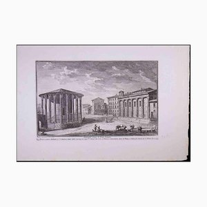 Giuseppe Vasi, Il Ponte Palatino, Etching, Late 18th Century-ZCI-1310235