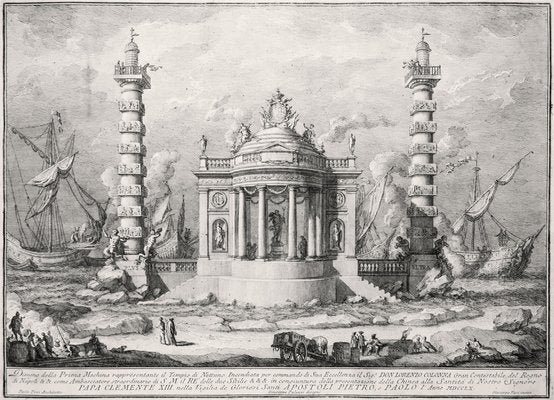 Giuseppe Vasi, Il tempio di Nettuno, Etching, 1760-ZCI-1788909