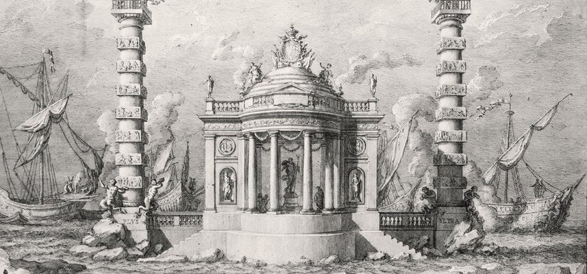 Giuseppe Vasi, Il tempio di Nettuno, Etching, 1760-ZCI-1788909