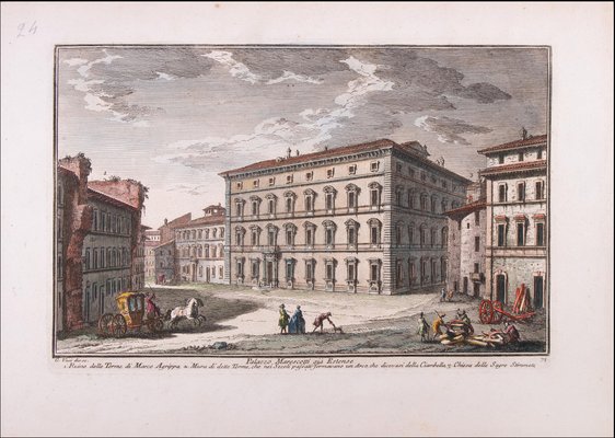 Giuseppe Vasi, Palazzo Marescotti, Etching, Late 18th Century-ZCI-1759205