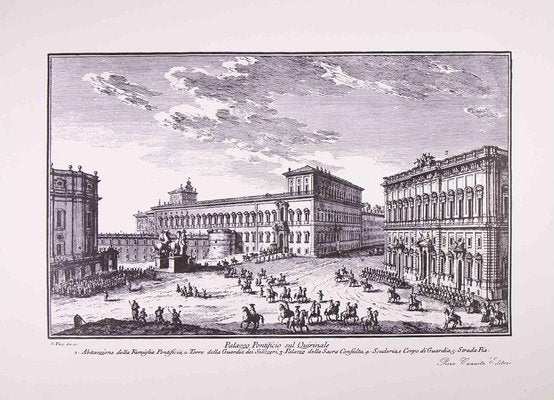 Giuseppe Vasi, Papal Palace, Etching, Late 18th-Century-ZCI-1306990