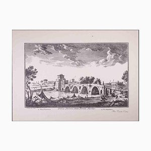 Giuseppe Vasi, Ponte Milvio, Etching, Late 18th Century-ZCI-1758912