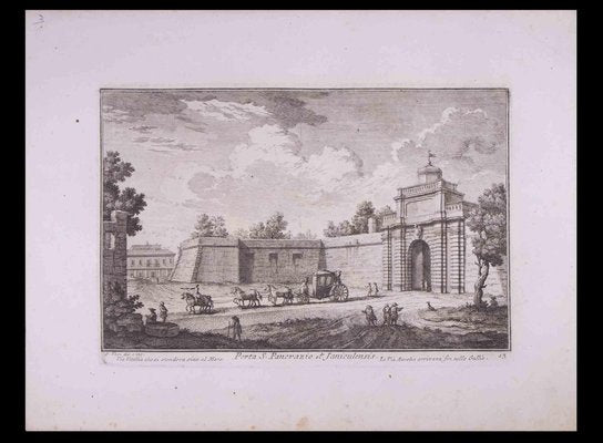 Giuseppe Vasi, Porta Angelica, Etching, Late 18th Century-ZCI-1310317