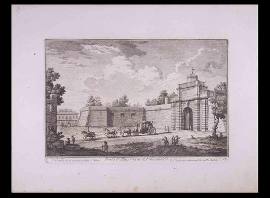 Giuseppe Vasi, Porta Angelica, Etching, Late 18th Century