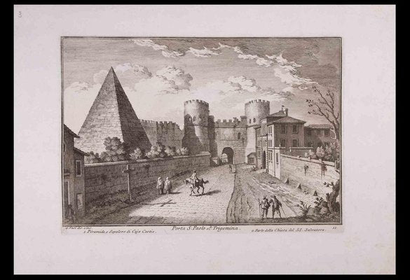 Giuseppe Vasi, Porta S. Paolo, Etching, Late 18th Century-ZCI-1310237