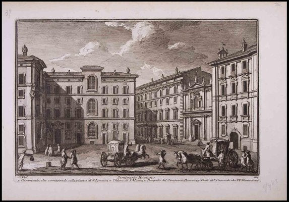 Giuseppe Vasi, Seminario Romano, Etching, Late 18th Century-ZCI-1310250