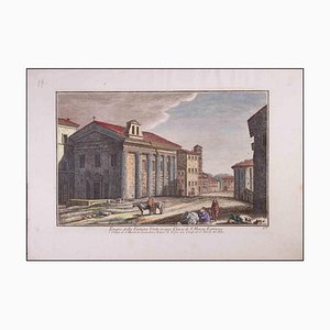 Giuseppe Vasi, Tempio della Fortuna, Etching, Late 18th-Century-ZCI-1316568